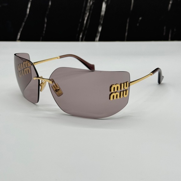 NEW SMU 54Y 5AK06I MIU MIU GOLD BROWN MU54YS 5AK06I WOMEN MU 54YS SUNGLASSES main image 12